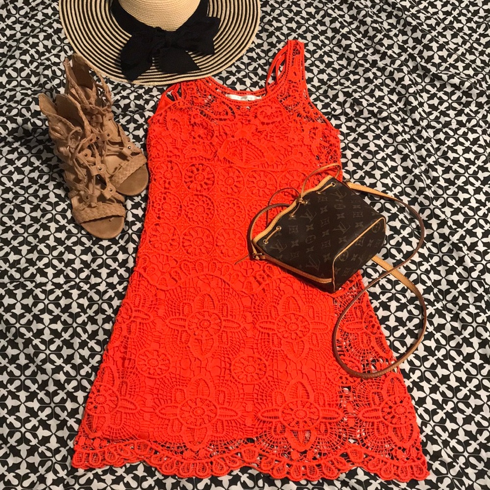 Lace tank dress